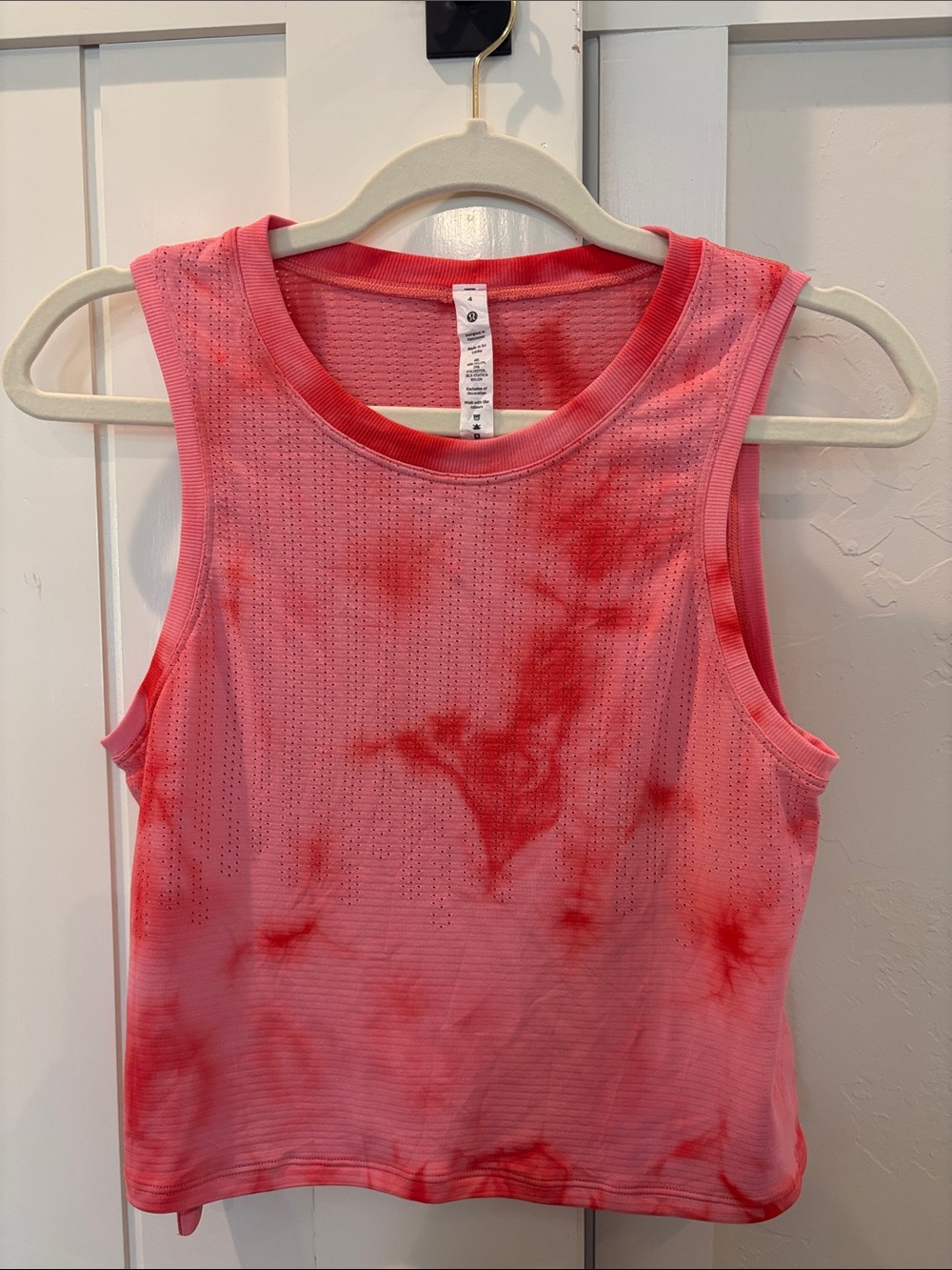 lululemon athletica Pink Tie-Dye Sleeveless Athletic Tank